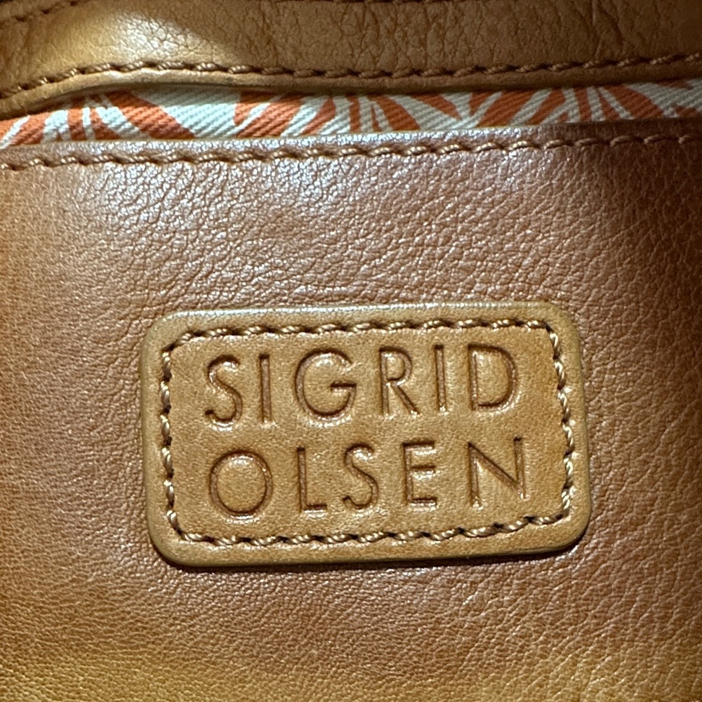 Sigrid Olsen Cognac Brown Leather Hobo with Tassel Accent - Picture 2 of 16
